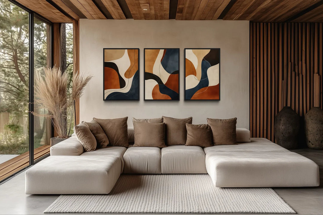 mid century modern canvas wall art