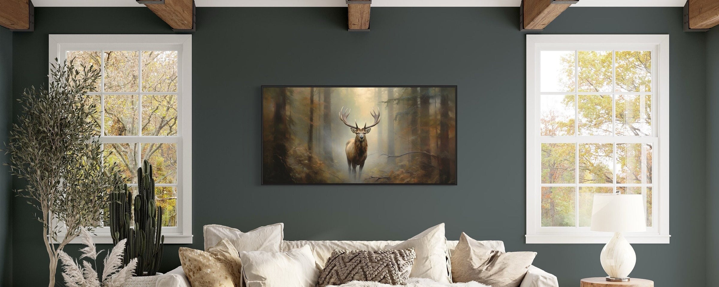 Elk Wall Art on Canvas