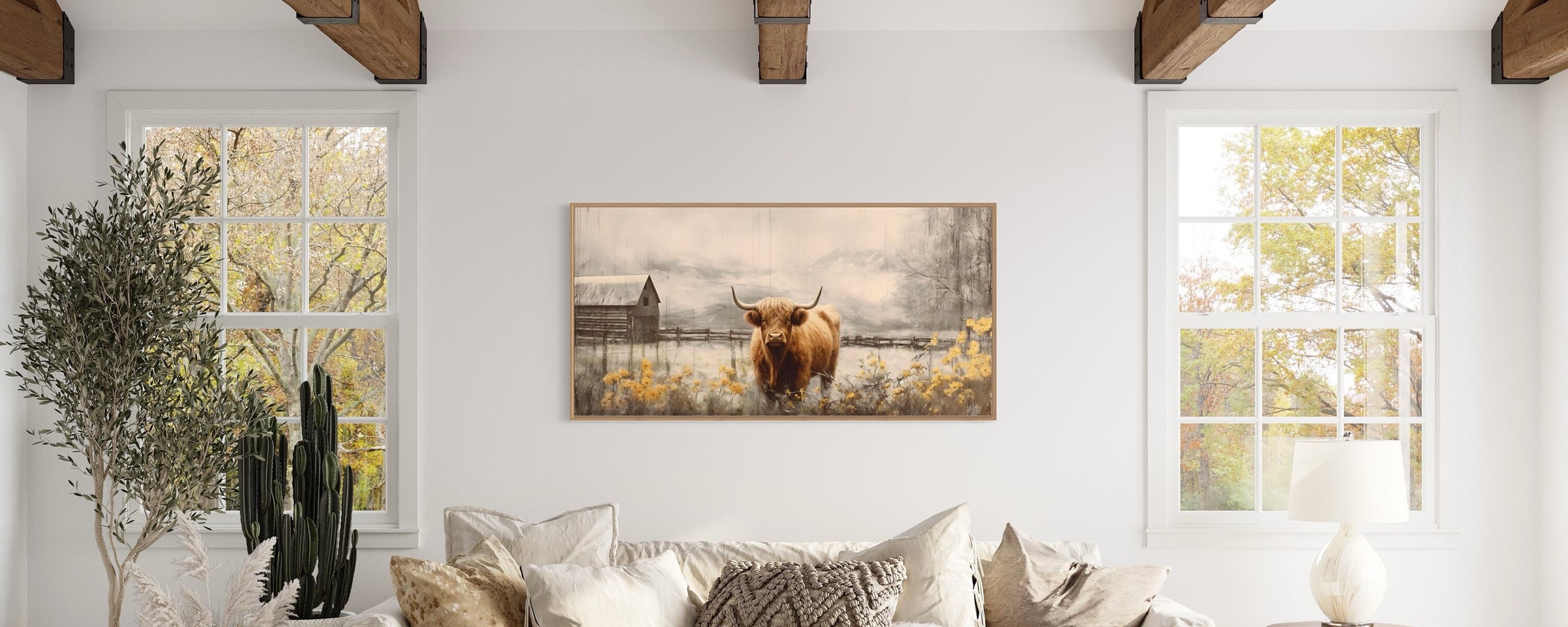 highland cow wall art