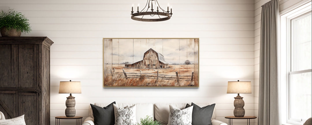 Old Barns Canvas Wall Art