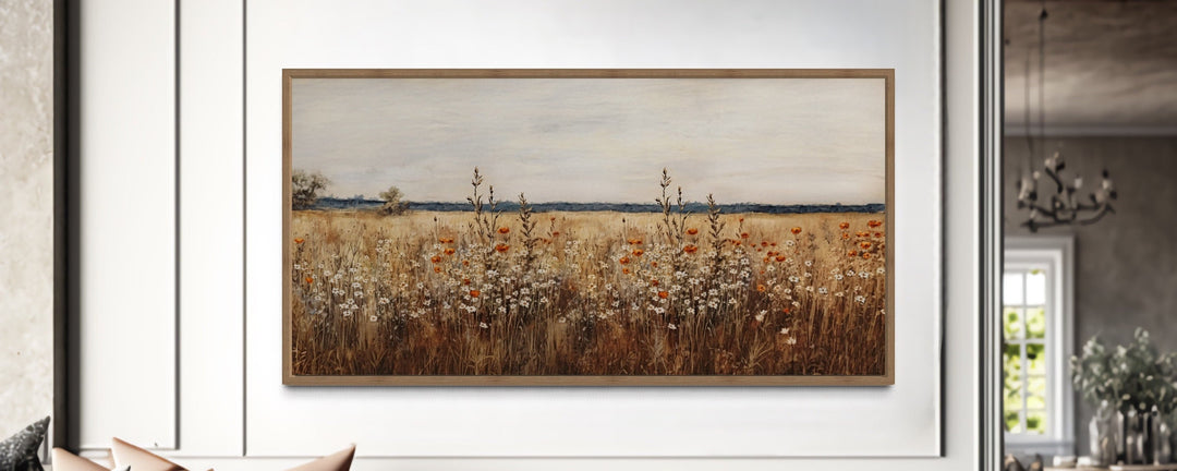 wildflowers field wall art