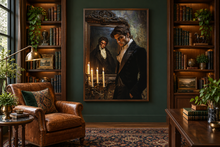 The Picture of Dorian Gray Framed Canvas Wall Art for Library Decor