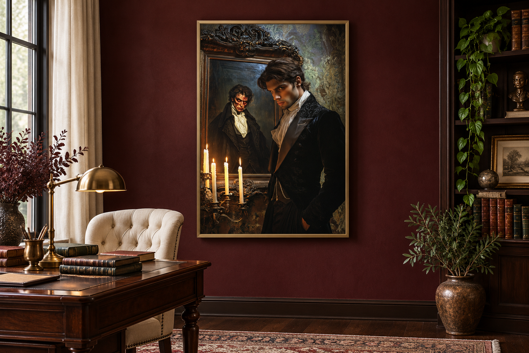 The Picture of Dorian Gray Framed Canvas Wall Art for Library Decor