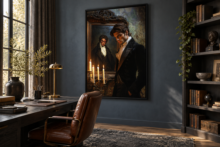 The Picture of Dorian Gray Framed Canvas Wall Art for Library Decor