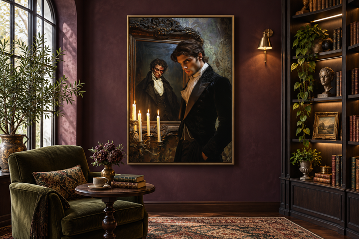 The Picture of Dorian Gray Framed Canvas Wall Art for Library Decor