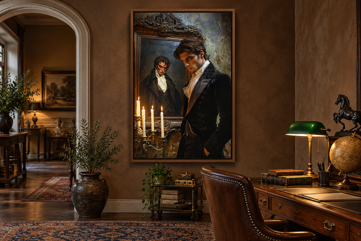 The Picture of Dorian Gray Framed Canvas Wall Art for Library Decor