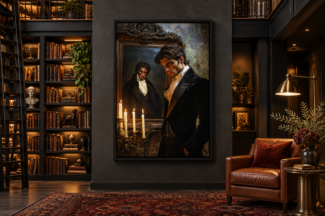 The Picture of Dorian Gray Framed Canvas Wall Art for Library Decor