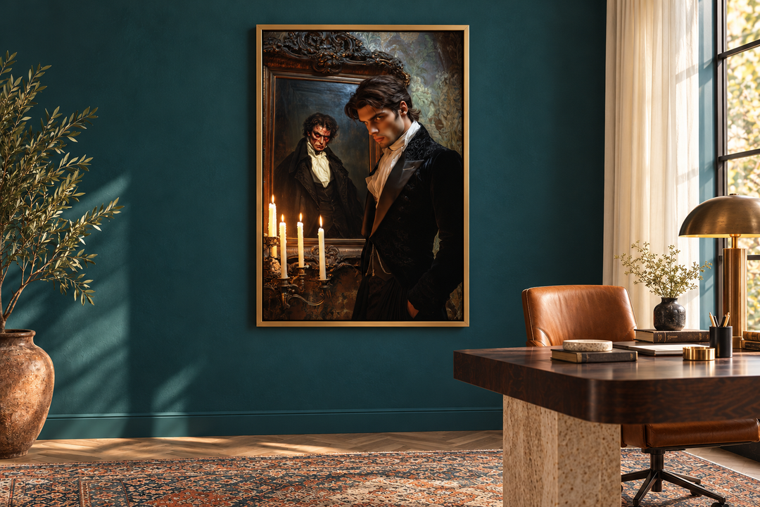 The Picture of Dorian Gray Framed Canvas Wall Art for Library Decor