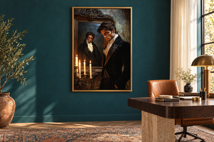 The Picture of Dorian Gray Framed Canvas Wall Art for Library Decor