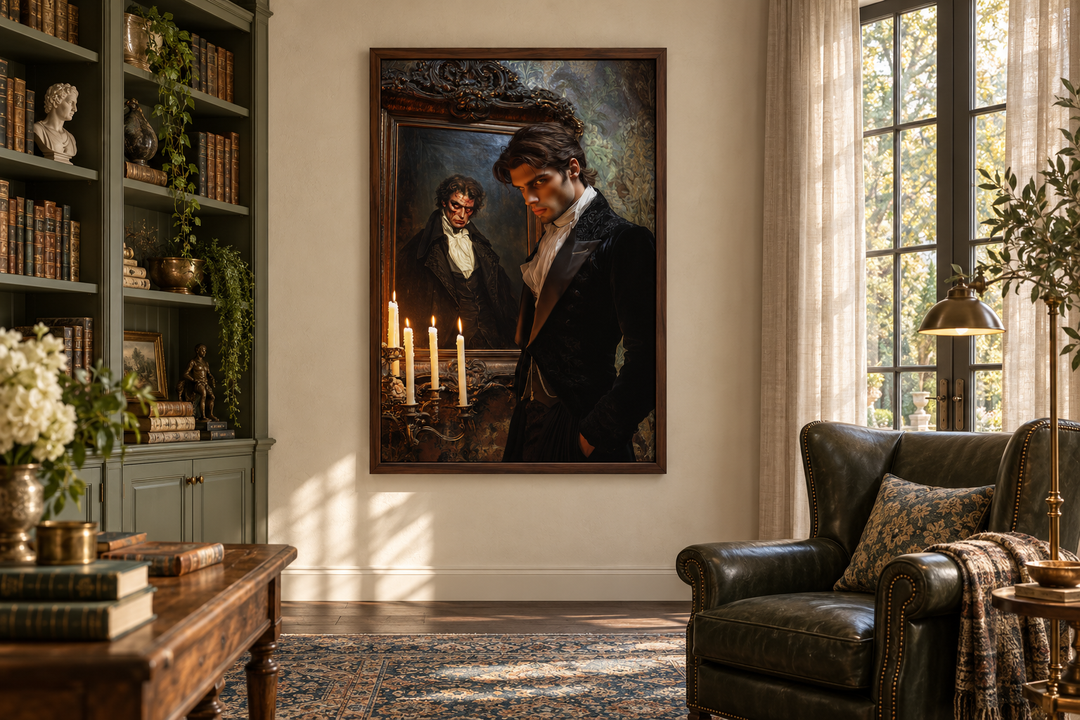 The Picture of Dorian Gray Framed Canvas Wall Art for Library Decor