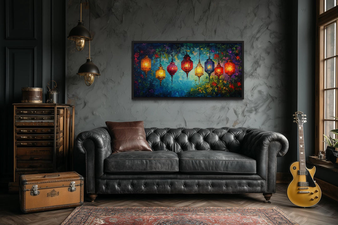 Colorful Lanterns Canvas Wall Art