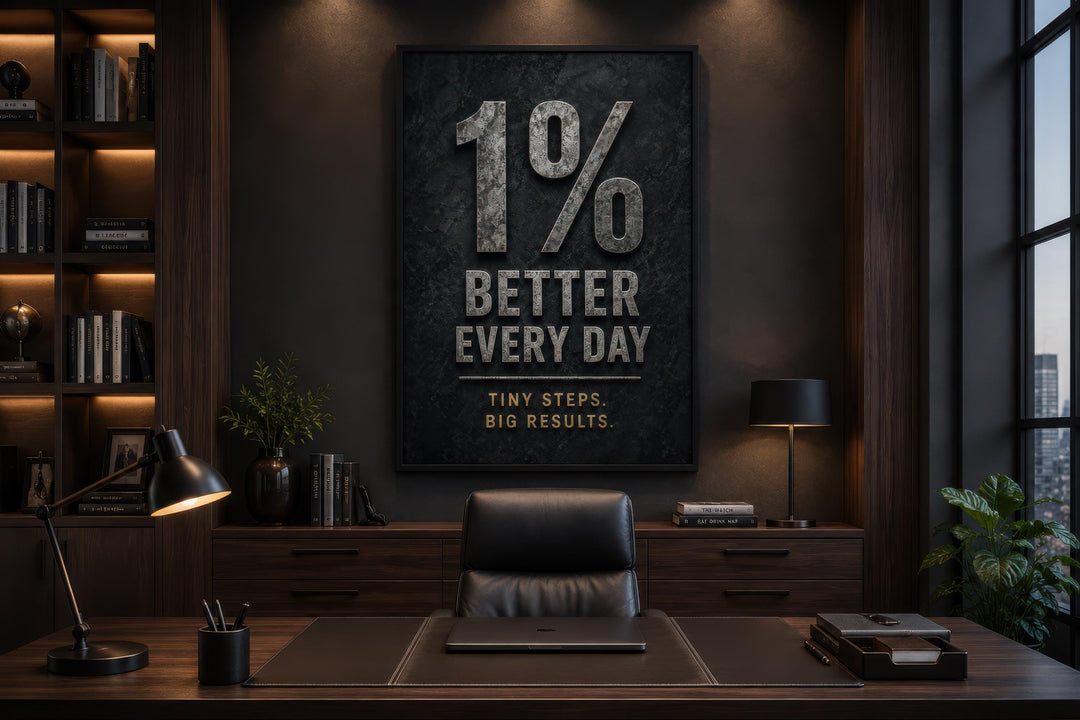 Décoration Murale Motivationnelle 1% Meilleur Chaque Jour - Décoration Murale Salle de Sport