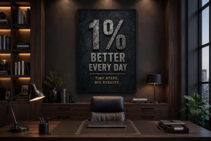 Décoration Murale Motivationnelle 1% Meilleur Chaque Jour - Décoration Murale Salle de Sport