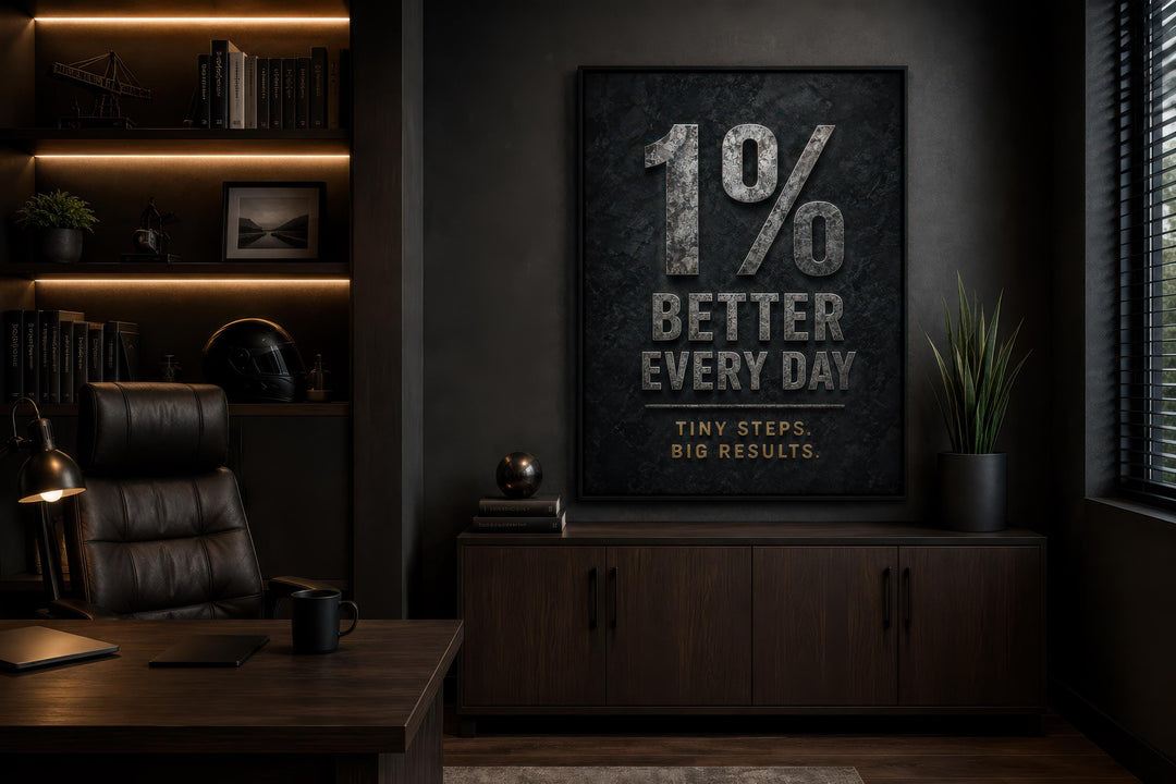 Décoration Murale Motivationnelle 1% Meilleur Chaque Jour - Décoration Murale Salle de Sport
