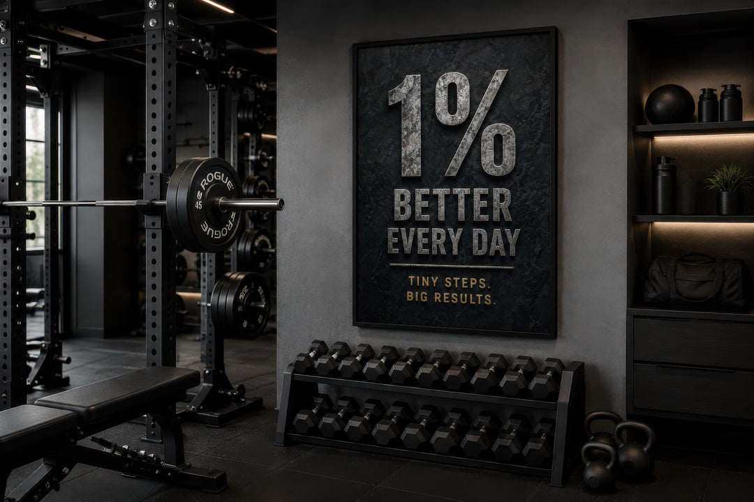 Décoration Murale Motivationnelle 1% Meilleur Chaque Jour - Décoration Murale Salle de Sport