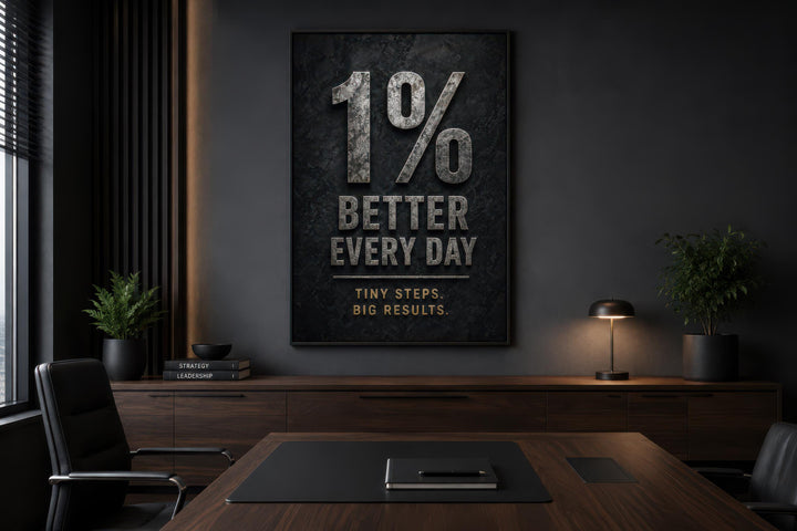 Décoration Murale Motivationnelle 1% Meilleur Chaque Jour - Décoration Murale Salle de Sport