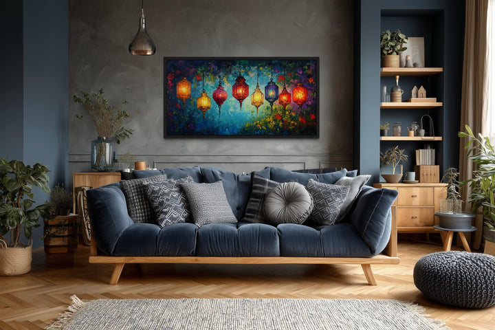 Colorful Lanterns Canvas Wall Art