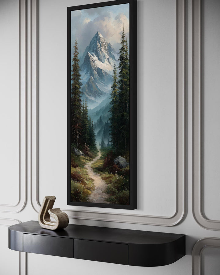 Vertical Narrow Mountain Wall Art