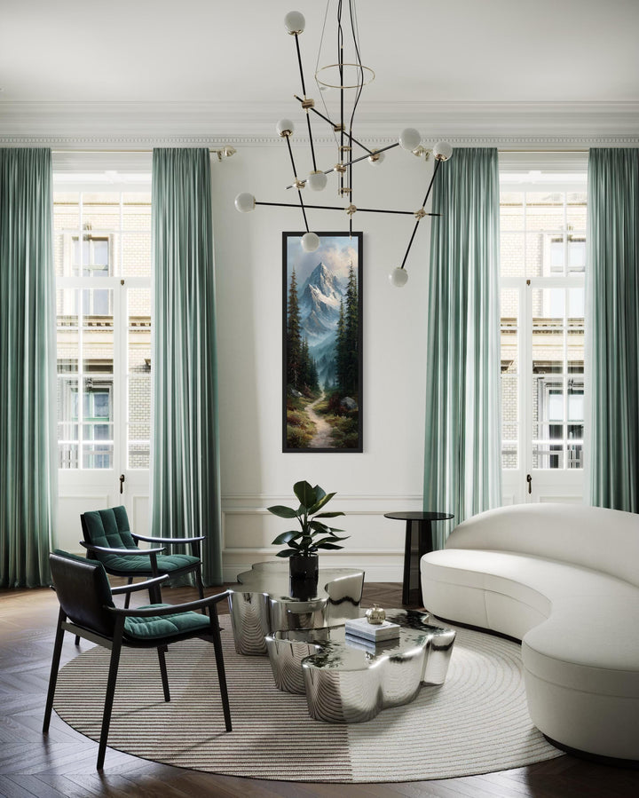 Vertical Narrow Mountain Wall Art