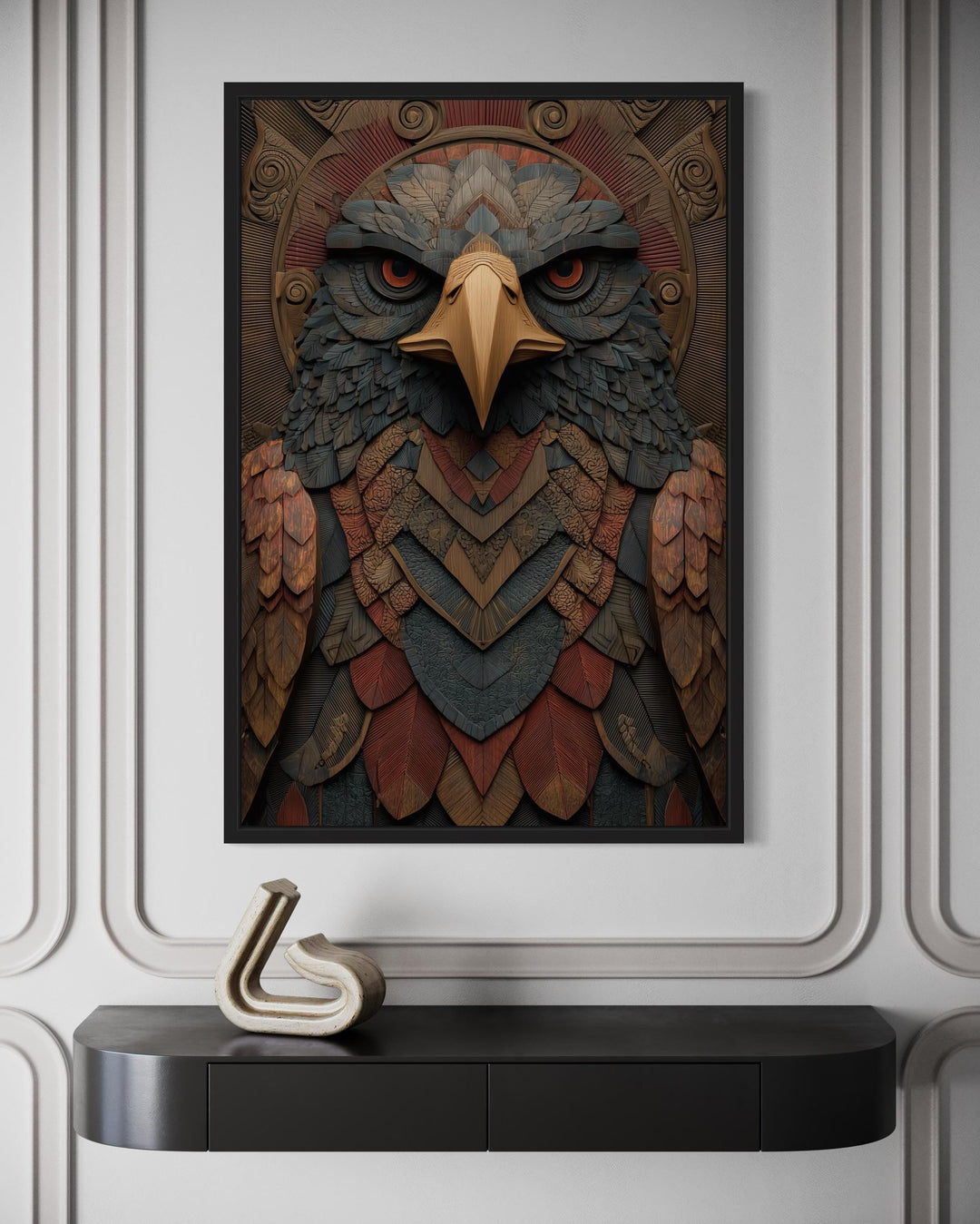 Tribal Eagle Canvas Wall Art