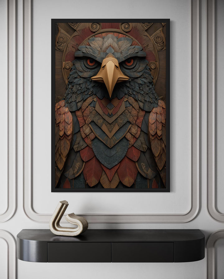 Tribal Eagle Canvas Wall Art