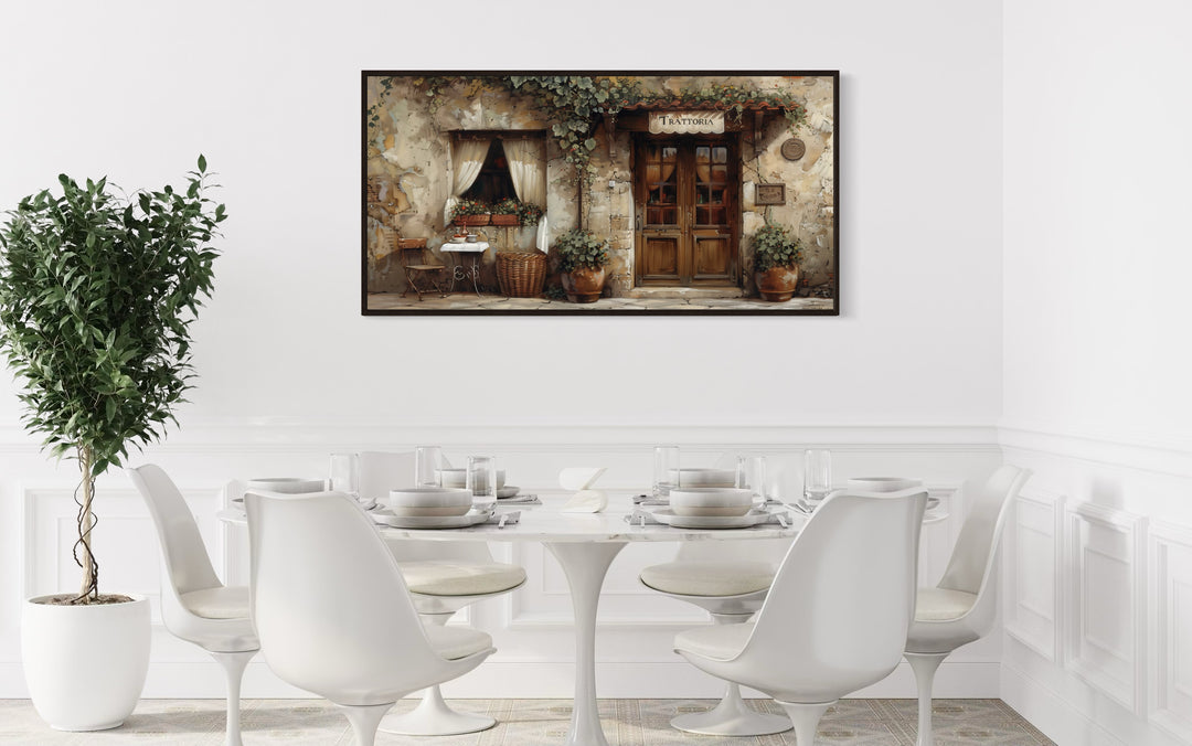 Dining Room Wall Art - Old Italian Restaurant Trattoria Door Painting in dining room