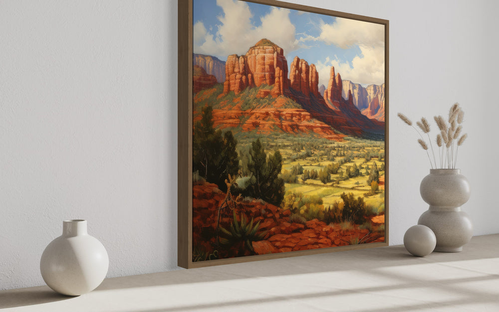 Sedona Arizona Desert Landscape Framed Canvas Wall Art side view