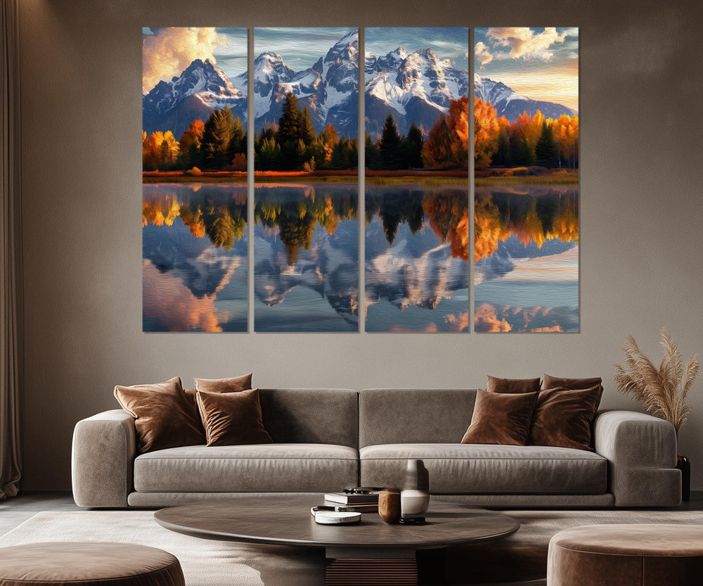 5 Piece Grand Teton Mountains Multi-Panel Wall Art