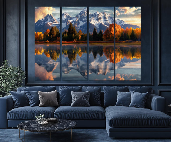 5 Piece Grand Teton Mountains Multi-Panel Wall Art