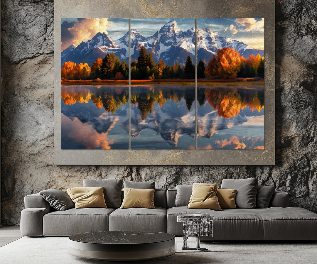 5 Piece Grand Teton Mountains Multi-Panel Wall Art