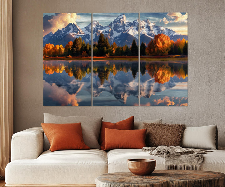 5 Piece Grand Teton Mountains Multi-Panel Wall Art