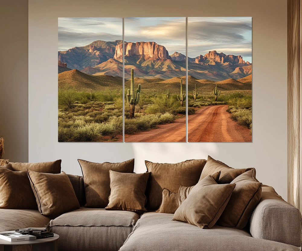 3 Piece Southwestern Desert Landscape Multi-Panel Wall Art