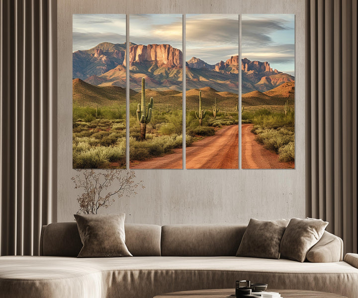 5 Piece Southwestern Desert Landscape Multi-Panel Wall Art