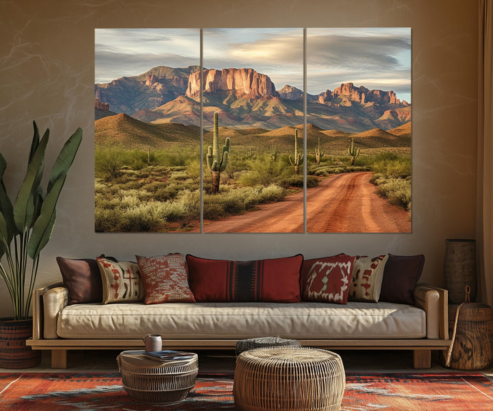 5 Piece Southwestern Desert Landscape Multi-Panel Wall Art