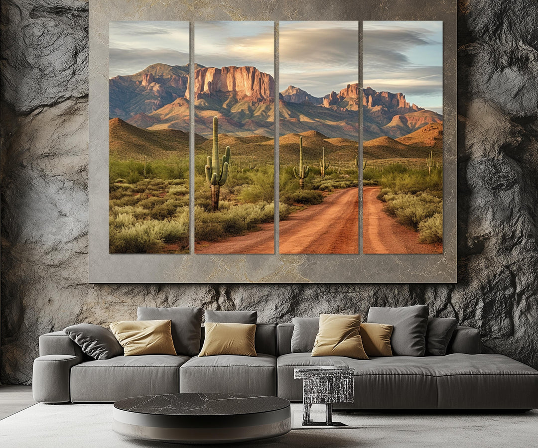 5 Piece Southwestern Desert Landscape Multi-Panel Wall Art