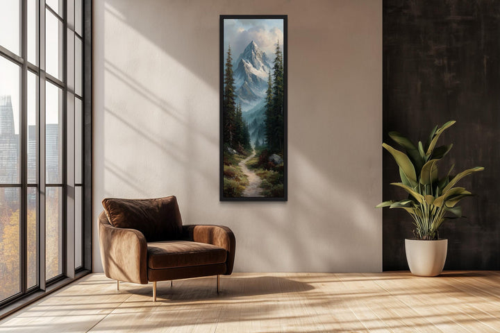 Vertical Narrow Mountain Wall Art