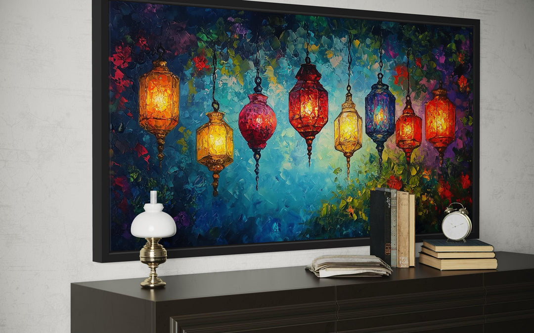 Colorful Lanterns Canvas Wall Art