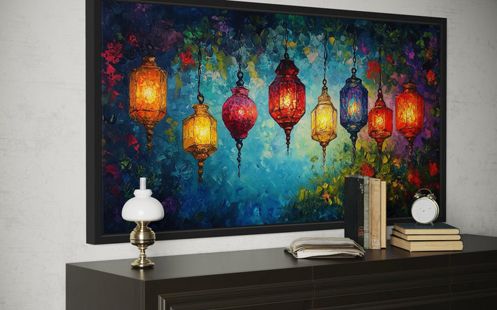 Colorful Lanterns Canvas Wall Art
