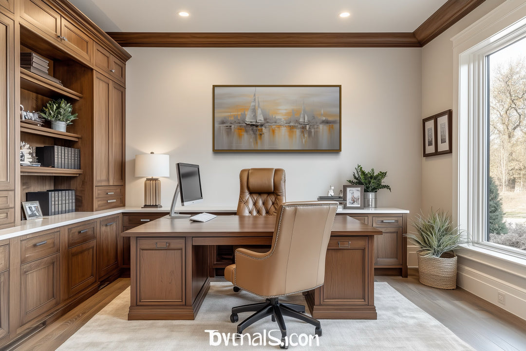 Abstract Sailboats Wall Art – Modern Sailboat Painting | Coastal Framed Canvas Print