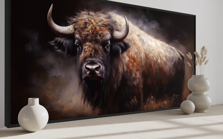 American Buffalo Extra Large Framed Canvas Wall Art