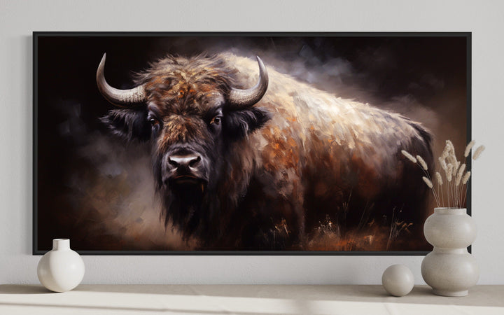 American Buffalo Extra Large Framed Canvas Wall Art