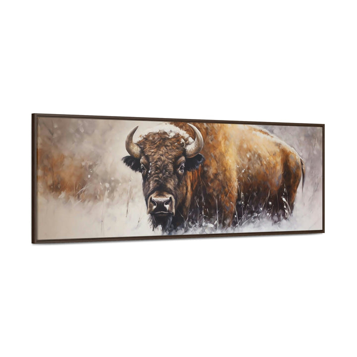 American Buffalo Long Horizontal Framed Canvas Wall Art