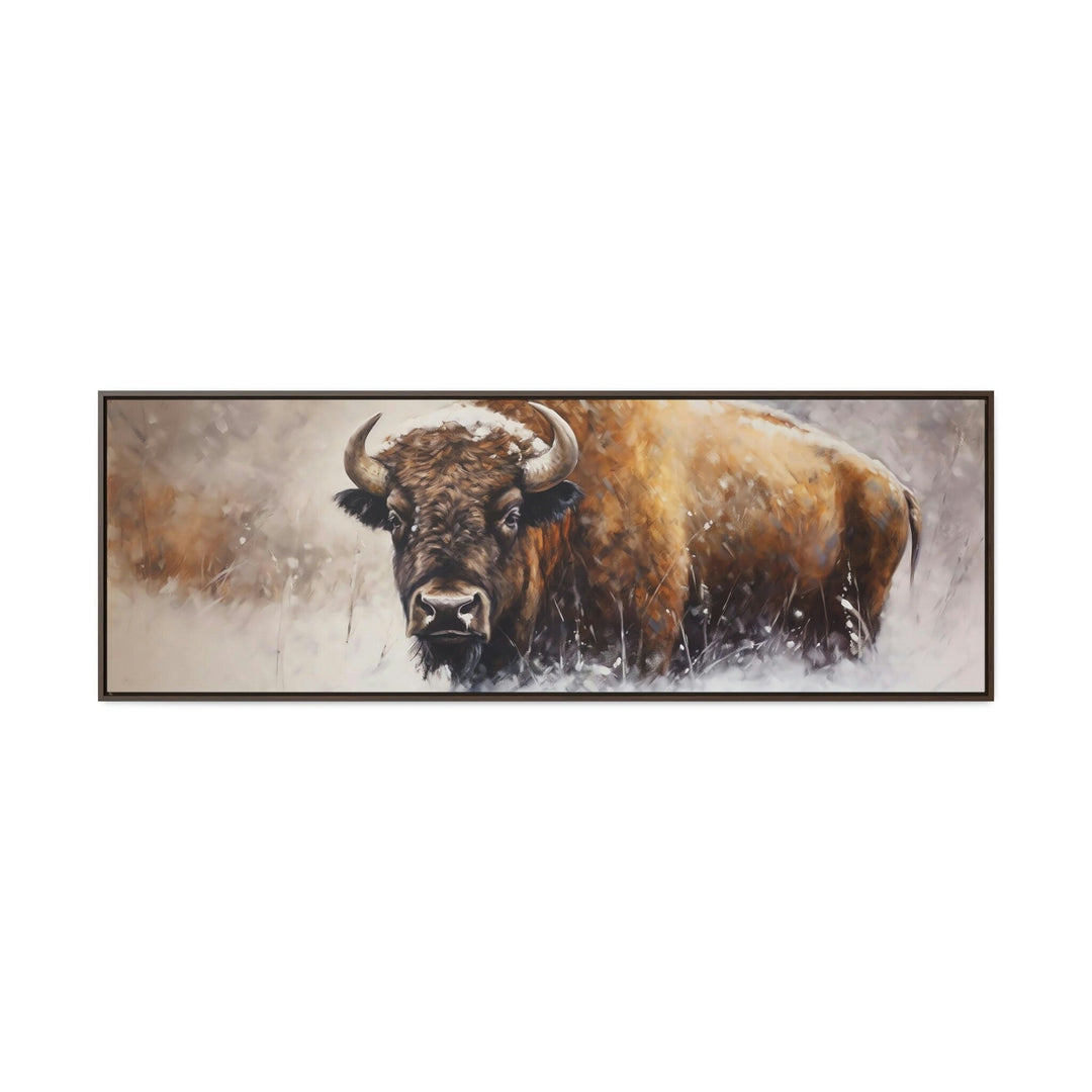 American Buffalo Long Horizontal Framed Canvas Wall Art