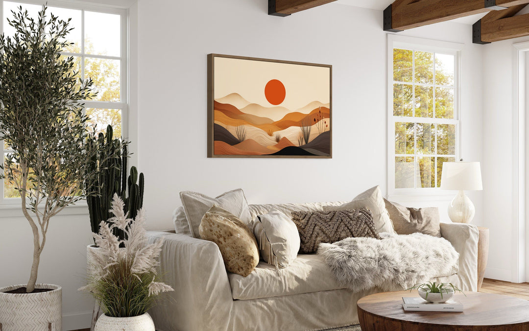 Arizona Desert Boho Landscape Southwestern Canvas Wall Art