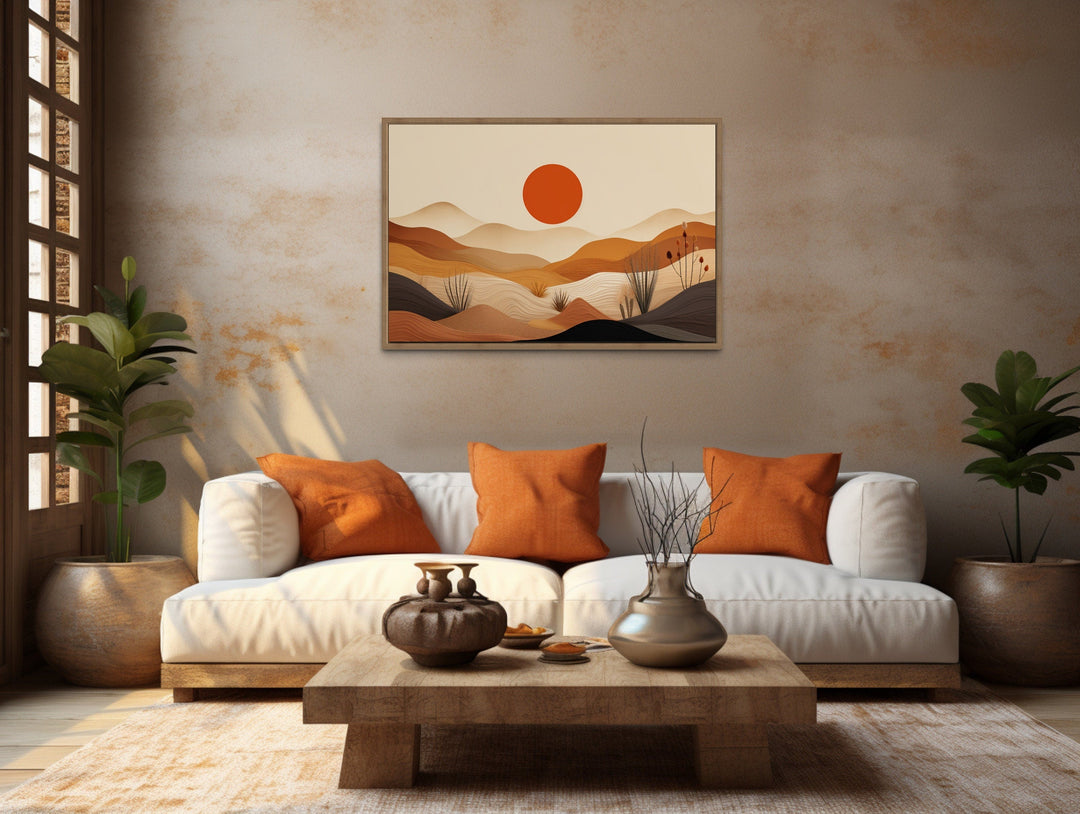 Arizona Desert Boho Landscape Southwestern Canvas Wall Art