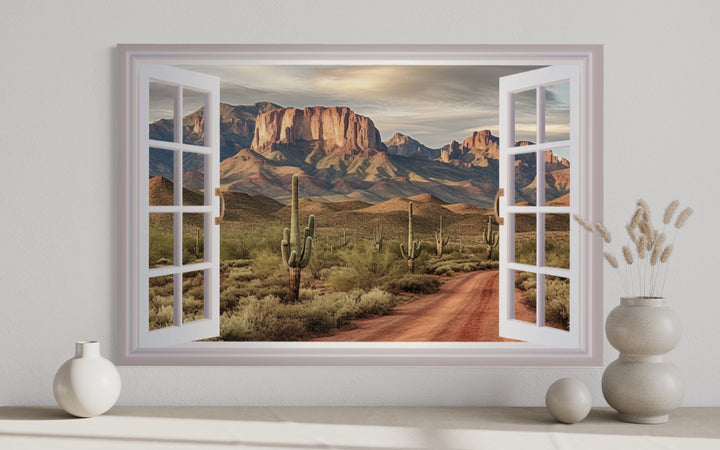 Arizona Desert View From Open Window Wall Art