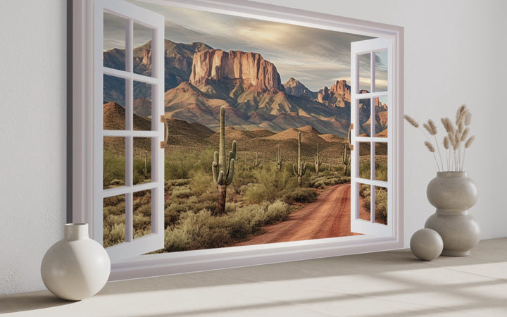 Arizona Desert View From Open Window Wall Art