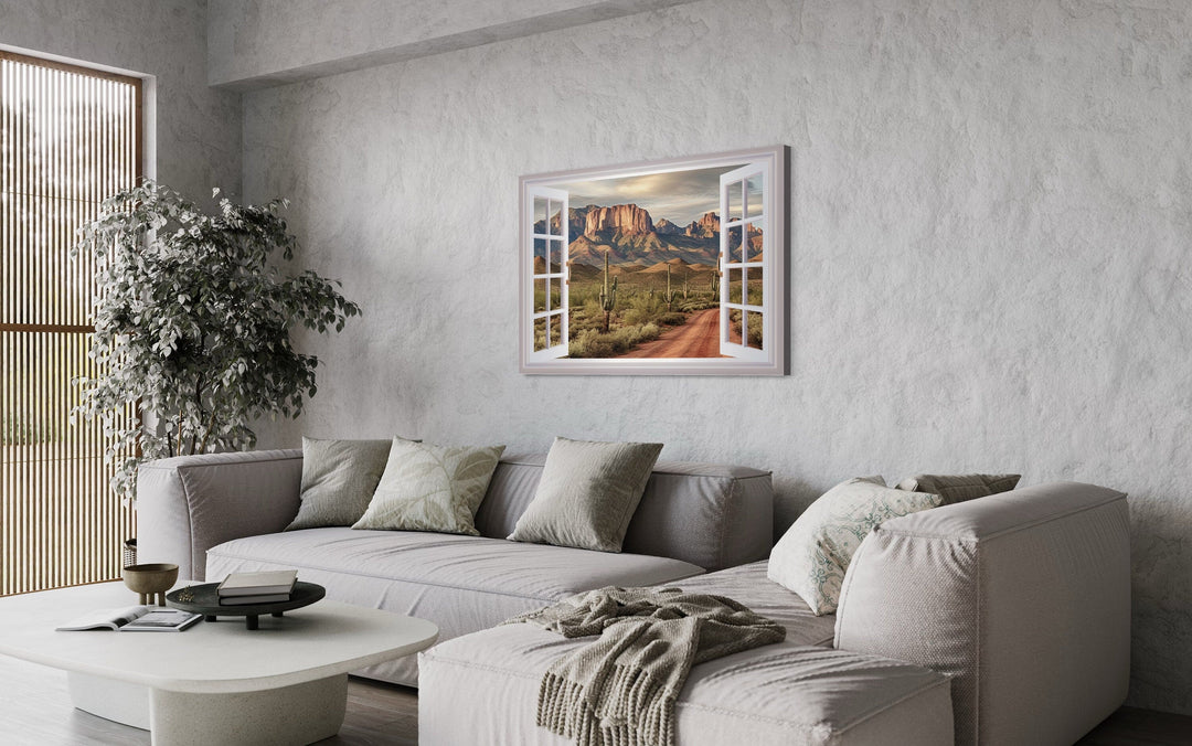 Arizona Desert View From Open Window Wall Art