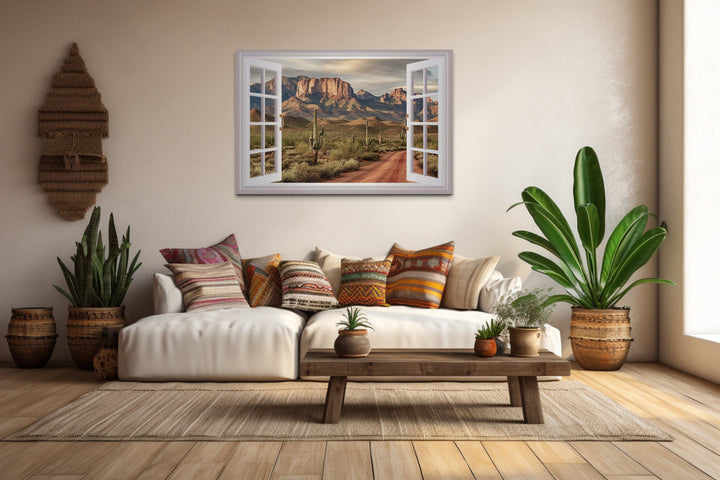 Arizona Desert View From Open Window Wall Art