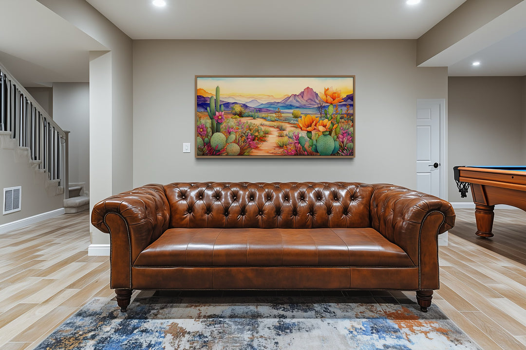 Arizona Desert Wall Art - Colorful Southwestern Canvas Print | Framed Desert Painting
